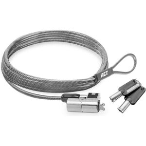 ACT Wedge Laptop Lock with keys, Notebook Security, Grau ACT Wedge Laptop Lock with keys, Notebook Security, Grau