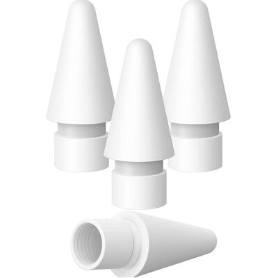 PowerGuard 3-Pack Pencil Tips Ersatzspitzen für Apple Pencil 1st & 2nd Gen, Stylus Zubehör, Weiss PowerGuard 3-Pack Pencil Tips Ersatzspitzen für Apple Pencil 1st & 2nd Gen, Stylus Zubehör, Weiss