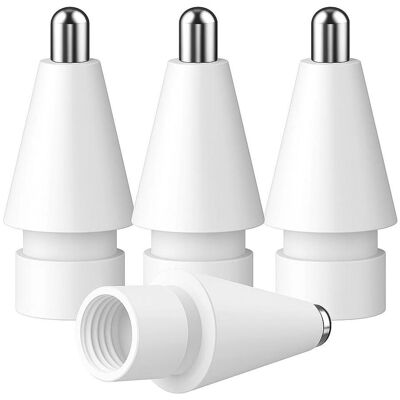 PowerGuard 3-Pack Pencil Tips Metall Ersatzspitzen für Apple Pencil 1st & 2nd Gen, Pro, USB-C, Stylus Zubehör, Weiss PowerGuard 3-Pack Pencil Tips Metall Ersatzspitzen für Apple Pencil 1st & 2nd Gen, Pro, USB-C, Stylus Zubehör, Weiss