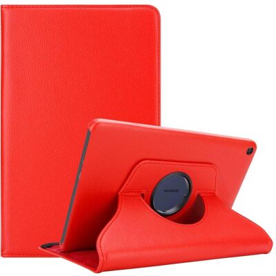 Cadorabo Tablet Book Gummi (KEIN Wake Up) Hülle (Huawei MatePad T10s), Tablet Hülle, Rot Cadorabo Tablet Book Gummi (KEIN Wake Up) Hülle (Huawei MatePad T10s), Tablet Hülle, Rot