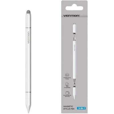 Vention Magnetyczny rysik 3 w 1 ze stopu aluminium biały, Stylus, Weiss Vention Magnetyczny rysik 3 w 1 ze stopu aluminium biały, Stylus, Weiss