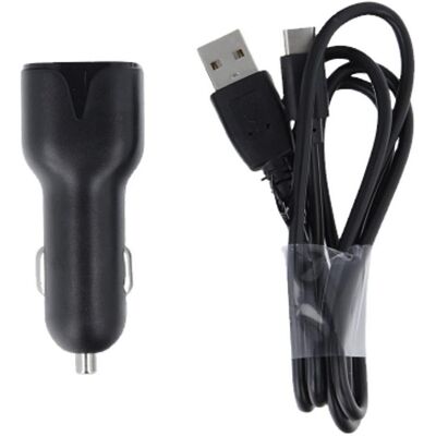 Maxlife MXCC-01 Autoladegerät 2x USB 2.4A schwarz + USB-C Kabel, Auto Adapter, Schwarz Maxlife MXCC-01 Autoladegerät 2x USB 2.4A schwarz + USB-C Kabel, Auto Adapter, Schwarz