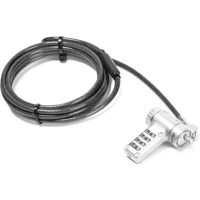 Dicota Universal Security 3-In-1 Cable, Notebook Security, Schwarz, Silber Dicota Universal Security 3-In-1 Cable, Notebook Security, Schwarz, Silber