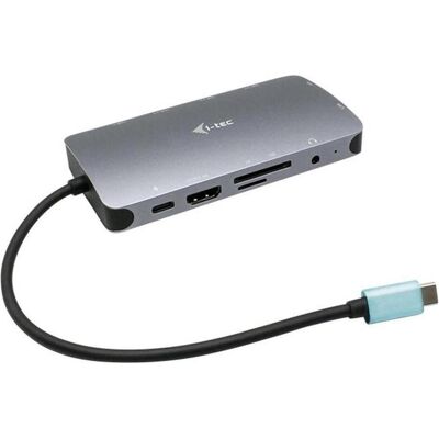 i-tec C31NANOVGA112W (USB-C, 8 Ports), Dockingstation + USB Hub, Grau i-tec C31NANOVGA112W (USB-C, 8 Ports), Dockingstation + USB Hub, Grau