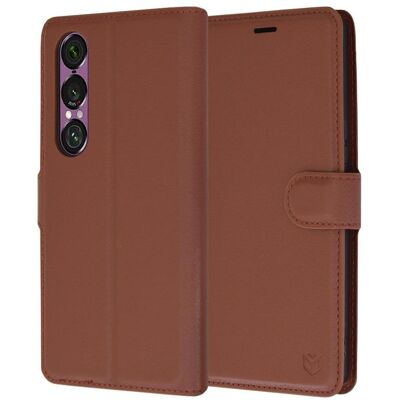 Techsuit - Leather Folio - Sony Xperia 1 VI - Brown (Sony Xperia 1 VI), Smartphone Hülle, Braun Techsuit - Leather Folio - Sony Xperia 1 VI - Brown (Sony Xperia 1 VI), Smartphone Hülle, Braun