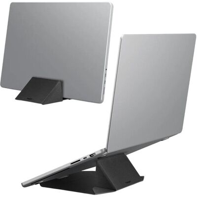 Spigen - Laptop Holder LD201-S9 (AMP11118) - Vertical Dock, Foldable Type, Slim Fold - Black, Notebook Ständer, Schwarz Spigen - Laptop Holder LD201-S9 (AMP11118) - Vertical Dock, Foldable Type, Slim Fold - Black, Notebook Ständer, Schwarz