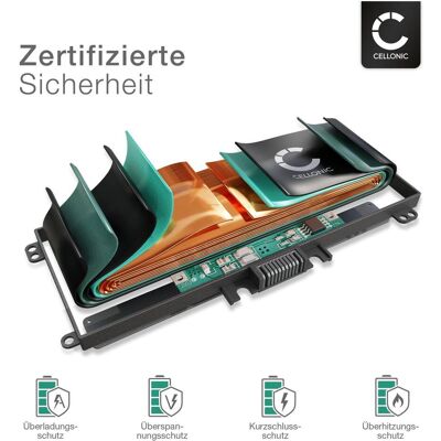 Cellonic Akku für HP Envy 13-d100 Serie, 13-D, 13-d010, 13, 13T (2900 mAh), Notebook Akku, Schwarz Cellonic Akku für HP Envy 13-d100 Serie, 13-D, 13-d010, 13, 13T (2900 mAh), Notebook Akku, Schwarz