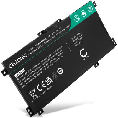 Cellonic Akku für HP Envy x360 15-CN, Pavilion 15-CR, 15-DQ, 13, 17-CE, ZBook 15v (3500 mAh), Notebook Akku, Schwarz Cellonic Akku für HP Envy x360 15-CN, Pavilion 15-CR, 15-DQ, 13, 17-CE, ZBook 15v (3500 mAh), Notebook Akku, Schwarz
