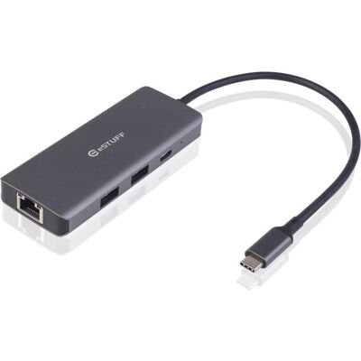 eSTUFF USB-C 6-in-1 Mobile Hub (USB-C, 6 Ports), Dockingstation + USB Hub, Grau eSTUFF USB-C 6-in-1 Mobile Hub (USB-C, 6 Ports), Dockingstation + USB Hub, Grau