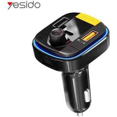 Yesido Autoladegerät USB Bluetooth Digital Display FM Schwarz, Auto Adapter, Schwarz Yesido Autoladegerät USB Bluetooth Digital Display FM Schwarz, Auto Adapter, Schwarz