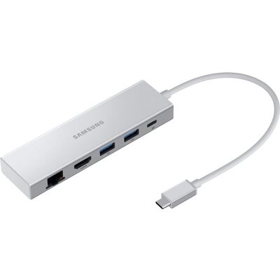 Samsung Common Silver Multiport (USB-C, 3 Ports), Dockingstation + USB Hub, Silber Samsung Common Silver Multiport (USB-C, 3 Ports), Dockingstation + USB Hub, Silber