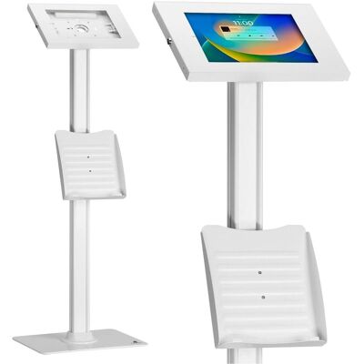 Maclean Floor stand tablet holder MC-476W, Tablet Halterung, Weiss Maclean Floor stand tablet holder MC-476W, Tablet Halterung, Weiss
