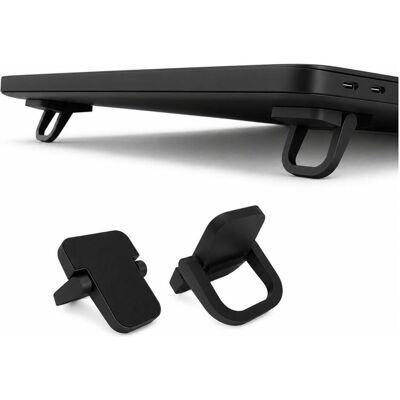 Screenguard Mini Laptop Riser Stand - faltbare Standfüsse 2er Set, Notebook Ständer, Schwarz Screenguard Mini Laptop Riser Stand - faltbare Standfüsse 2er Set, Notebook Ständer, Schwarz