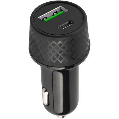 Core Forever Autoladegerät 1xUSB 2,4A + 1xUSB-C PD 45W LA-04 schwarz, Auto Adapter, Schwarz Core Forever Autoladegerät 1xUSB 2,4A + 1xUSB-C PD 45W LA-04 schwarz, Auto Adapter, Schwarz