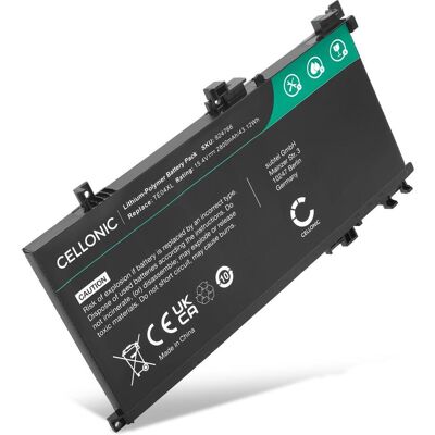 Cellonic Akku für HP Omen 15-AX, Pavilion 15-BC, 15t-B (2800 mAh), Notebook Akku, Schwarz Cellonic Akku für HP Omen 15-AX, Pavilion 15-BC, 15t-B (2800 mAh), Notebook Akku, Schwarz