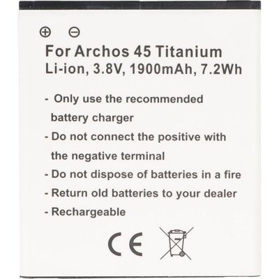 AccuCell Akku den Archos 45 Titanium Akku AC45TI, Smartphone Akku AccuCell Akku den Archos 45 Titanium Akku AC45TI, Smartphone Akku