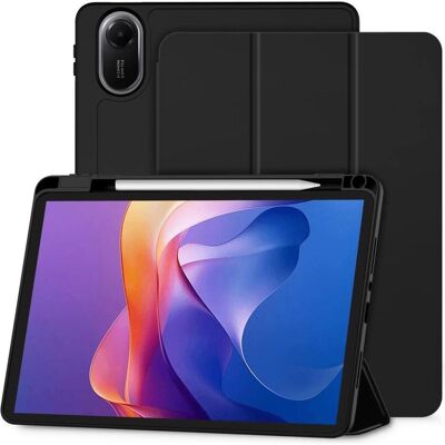 Techsuit - Flex Trifold (with Pencil Holder) - Xiaomi Redmi Pad 2 - Black (Xiaomi Redmi Pad 2), Tablet Hülle, Schwarz Techsuit - Flex Trifold (with Pencil Holder) - Xiaomi Redmi Pad 2 - Black (Xiaomi Redmi Pad 2), Tablet Hülle, Schwarz