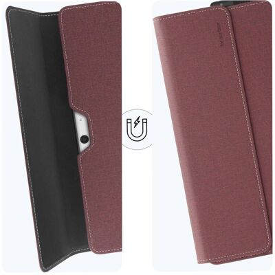 Avizar Surface Pro 9/11 Rot Eco-Leder Hülle mit Unterstützung Avizar Surface Pro 9/11 Rot Eco-Leder Hülle mit Unterstützung