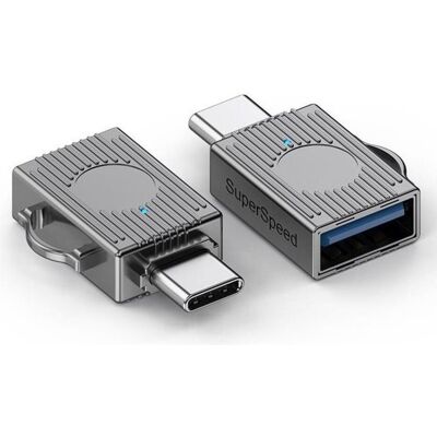 PowerGuard Titan USB-C auf USB 3.1 Gen2 OTG Adapter (USB-C, USB-C), Mobilgerät Adapter, Grau PowerGuard Titan USB-C auf USB 3.1 Gen2 OTG Adapter (USB-C, USB-C), Mobilgerät Adapter, Grau