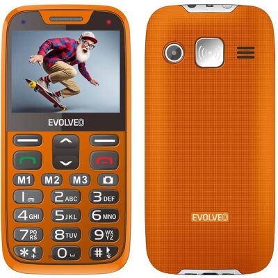 Evolveo EasyPhone XR + Ständer orange / 2,3" / SOS / Bluetooth / FM / microSD (2.30"), Tastenhandy, Orange Evolveo EasyPhone XR + Ständer orange / 2,3" / SOS / Bluetooth / FM / microSD (2.30"), Tastenhandy, Orange