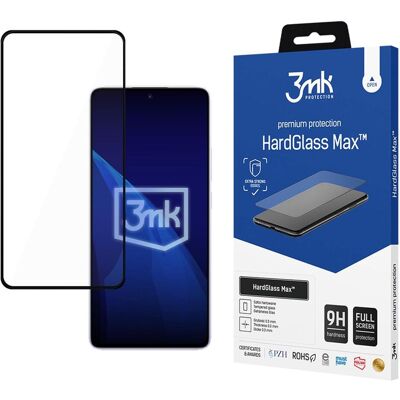 3MK tvrzené sklo HardGlass Max Black pro Redmi Note 14 5G (1 Stk., Xiaomi Redmi Note 14 5G), Smartphone Schutzfolie, Schwarz 3MK tvrzené sklo HardGlass Max Black pro Redmi Note 14 5G (1 Stk., Xiaomi Redmi Note 14 5G), Smartphone Schutzfolie, Schwarz