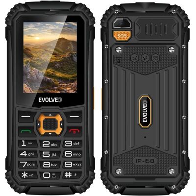 Evolveo StrongPhone Q1, waterproof rugged Dual SIM phone, black-orange (2.40", 0.30 Mpx), Tastenhandy, Orange, Schwarz Evolveo StrongPhone Q1, waterproof rugged Dual SIM phone, black-orange (2.40", 0.30 Mpx), Tastenhandy, Orange, Schwarz