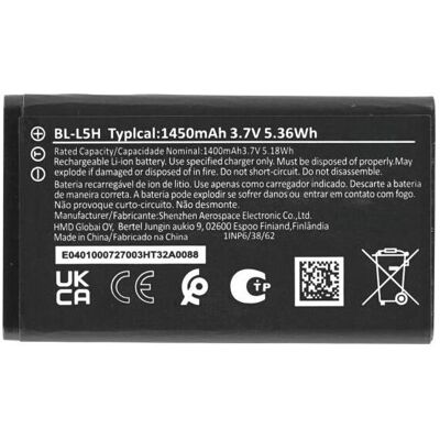 OEM Akku BL-L5H 1450 mAh für Nokia 105 4G (2023)/110 4G (2023) Premium, Smartphone Akku OEM Akku BL-L5H 1450 mAh für Nokia 105 4G (2023)/110 4G (2023) Premium, Smartphone Akku