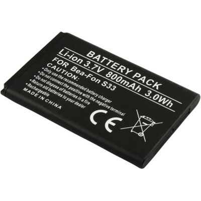 Avizar Li-Ion Akku 3.7V 800mAh Bea-Fon S33, Smartphone Akku Avizar Li-Ion Akku 3.7V 800mAh Bea-Fon S33, Smartphone Akku