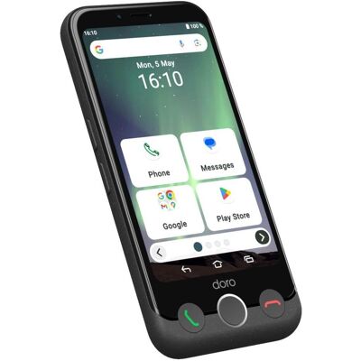 Doro Aurora A10 (64 GB, Graphit, 4.50", Dual SIM, 4G), Smartphone, Schwarz Doro Aurora A10 (64 GB, Graphit, 4.50", Dual SIM, 4G), Smartphone, Schwarz
