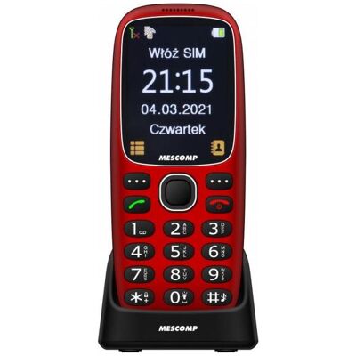MesMed Seniorenhandy Mescomp MT-166 Edgar Elegant SOS 4G Rot, Tastenhandy, Rot MesMed Seniorenhandy Mescomp MT-166 Edgar Elegant SOS 4G Rot, Tastenhandy, Rot