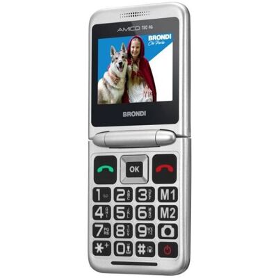 Brondi Amico Tuo 4g (2.40", 1.30 Mpx), Tastenhandy, Schwarz, Silber Brondi Amico Tuo 4g (2.40", 1.30 Mpx), Tastenhandy, Schwarz, Silber
