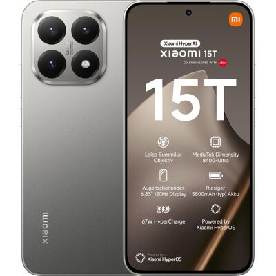 Xiaomi 15T (256 GB, Gray, 6.83", Dual SIM, 5G), Smartphone, Grau Xiaomi 15T (256 GB, Gray, 6.83", Dual SIM, 5G), Smartphone, Grau