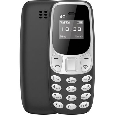 Avizar Extra-leichtes 4G-Mini-Handy mit Dual-SIM und Trageband, Tastenhandy, Schwarz Avizar Extra-leichtes 4G-Mini-Handy mit Dual-SIM und Trageband, Tastenhandy, Schwarz