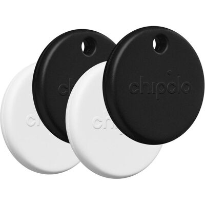Chipolo POP 4-Pack (Apple Find My, Google Find Hub), Tracker, Weiss, Schwarz Chipolo POP 4-Pack (Apple Find My, Google Find Hub), Tracker, Weiss, Schwarz