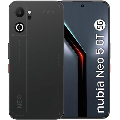 Nubia Neo 5 GT 256GB/8GB - Phantom Black (256 GB, Black, Obsidian Black, 6.80", Hybrid Dual SIM, 5G), Smartphone, Schwarz Nubia Neo 5 GT 256GB/8GB - Phantom Black (256 GB, Black, Obsidian Black, 6.80", Hybrid Dual SIM, 5G), Smartphone, Schwarz