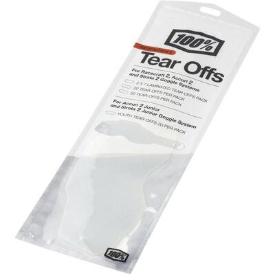 100% - Accuri 2/Strata 2 - Laminated - Goggles Tear-Offs 100% - Accuri 2/Strata 2 - Laminated - Goggles Tear-Offs