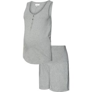 Mamalicious, Damen, Pyjamas, Umstands-Nachtwäsche Set Pyjama, Grau, (M) Mamalicious, Damen, Pyjamas, Umstands-Nachtwäsche Set Pyjama, Grau, (M)