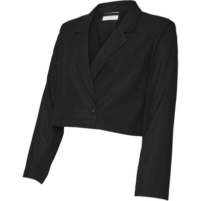Mamalicious, Damen, Anzüge, Mlneni L/S Wo Short Glitter Blazer, Schwarz, (M) Mamalicious, Damen, Anzüge, Mlneni L/S Wo Short Glitter Blazer, Schwarz, (M)