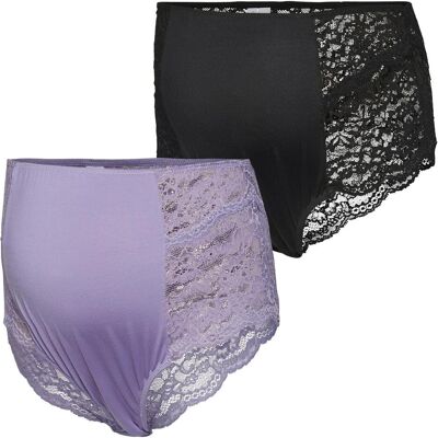 Mamalicious, Damen, Unterhosen, 2er-Pack Umstands-Unterhose Unterhose, Schwarz, (2er Pack, S) Mamalicious, Damen, Unterhosen, 2er-Pack Umstands-Unterhose Unterhose, Schwarz, (2er Pack, S)