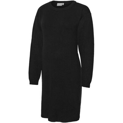 Mamalicious, Damen, Kleider, Mllight L/S Abk Knit Dress A., Schwarz, (M) Mamalicious, Damen, Kleider, Mllight L/S Abk Knit Dress A., Schwarz, (M)