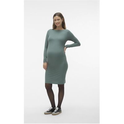Mamalicious, Damen, Kleider, Mltrinity Ls Jrs Boat Neck Abk Dress A. Kleid, Grün, (M) Mamalicious, Damen, Kleider, Mltrinity Ls Jrs Boat Neck Abk Dress A. Kleid, Grün, (M)