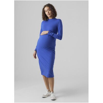 Mamalicious, Damen, Kleider, MLMIA Umstandskleid, kurz, Blau, (XL) Mamalicious, Damen, Kleider, MLMIA Umstandskleid, kurz, Blau, (XL)