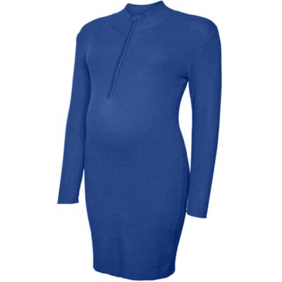 Mamalicious, Damen, Kleider, MLLENA LIA L/S KNIT ABK DRESS 2F A. Strickkleid, Blau, (XL) Mamalicious, Damen, Kleider, MLLENA LIA L/S KNIT ABK DRESS 2F A. Strickkleid, Blau, (XL)