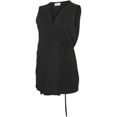 Mamalicious, Damen, Blusen, Mlchrissy Jrs Sl Vest A. Top, Schwarz, (L) Mamalicious, Damen, Blusen, Mlchrissy Jrs Sl Vest A. Top, Schwarz, (L)