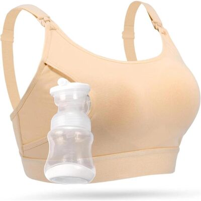 Momcozy, Still-BHs, Nursing & Pumping Bra Beige L, Beige, (L) Momcozy, Still-BHs, Nursing & Pumping Bra Beige L, Beige, (L)