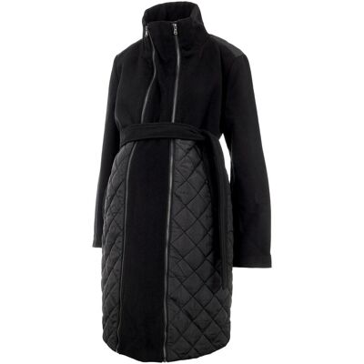 Mamalicious, Damen, Tragejacken, Bindegürtel 2-in-1 Umstandsmantel, Schwarz, (M) Mamalicious, Damen, Tragejacken, Bindegürtel 2-in-1 Umstandsmantel, Schwarz, (M)