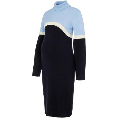 Mamalicious, Damen, Kleider, MLTIGA Gestricktes Umstandskleid, Blau, (M) Mamalicious, Damen, Kleider, MLTIGA Gestricktes Umstandskleid, Blau, (M)