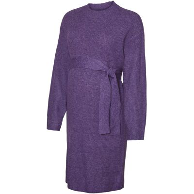 Mamalicious, Damen, Kleider, MLSVALA L/S SHORT KNIT DRESS A. Strickkleid, Violett, (L) Mamalicious, Damen, Kleider, MLSVALA L/S SHORT KNIT DRESS A. Strickkleid, Violett, (L)