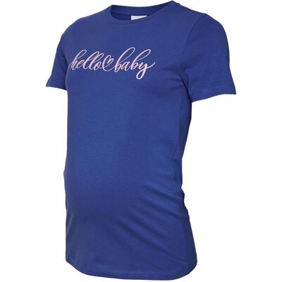 Mamalicious, Damen, Blusen, MLSOMYA Umstands-T-Shirt, Blau, (L) Mamalicious, Damen, Blusen, MLSOMYA Umstands-T-Shirt, Blau, (L)