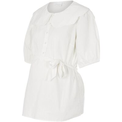 Mamalicious, Damen, Blusen, MLTORA 2/4 WOVEN SCALLOP TOP 2F Top, Weiss, (L) Mamalicious, Damen, Blusen, MLTORA 2/4 WOVEN SCALLOP TOP 2F Top, Weiss, (L)